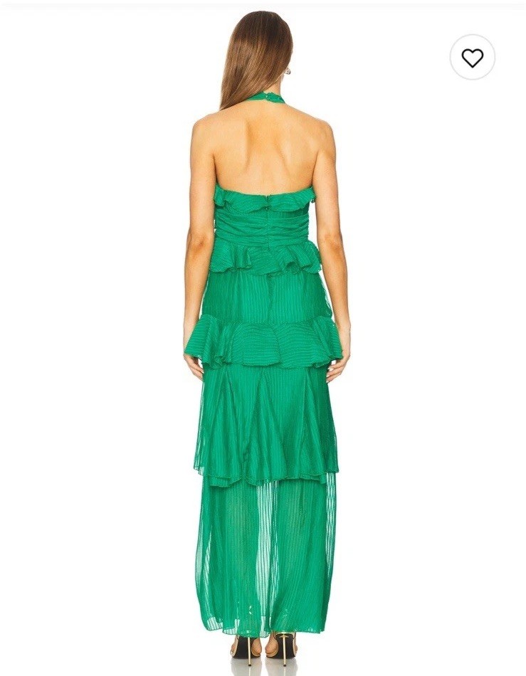 NWT Line And Dot Cari Halter Maxi Dress Size L