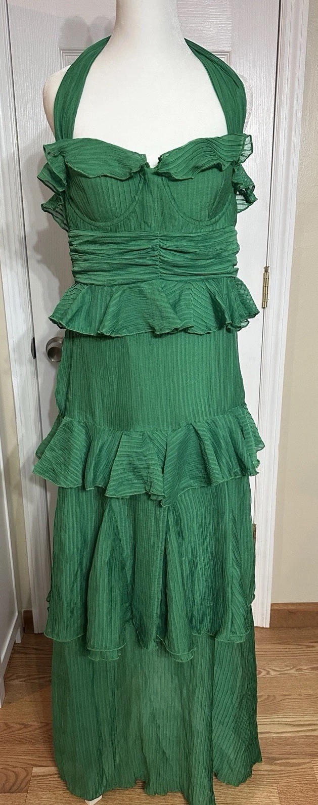 NWT Line And Dot Cari Halter Maxi Dress Size L