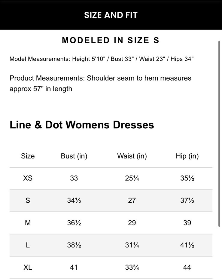 NWT Line And Dot Harles Maxi Dress Size XS