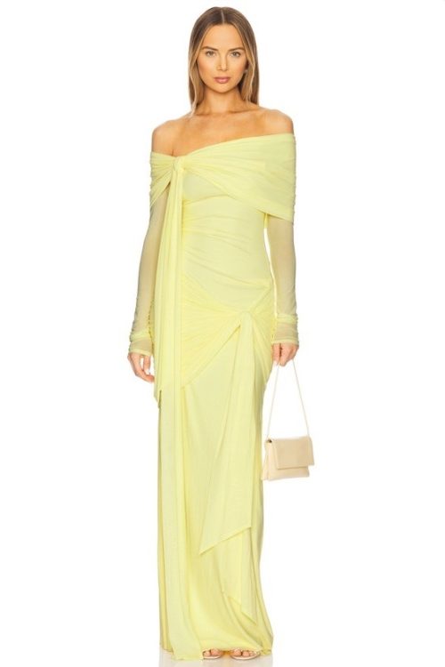 NWT Deme By Gabriella Off Shoulder Heloise Dress $380 Size S