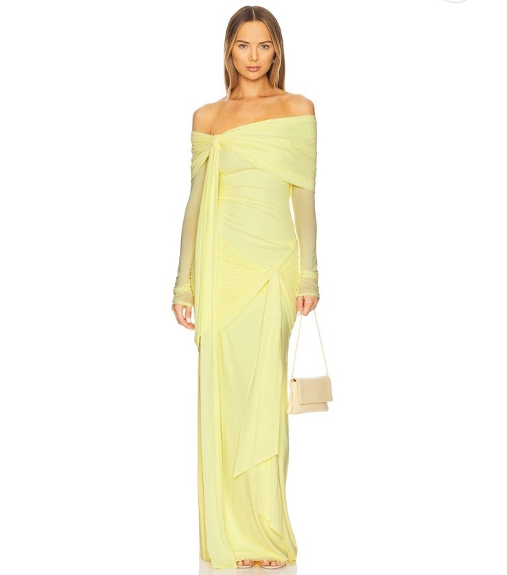 NWT Deme By Gabriella Off Shoulder Heloise Dress $380 Size S