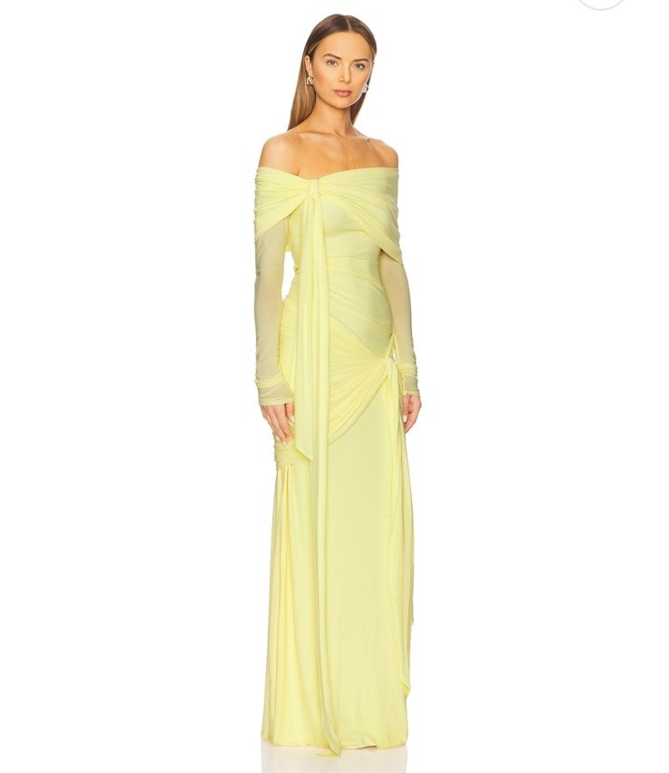 NWT Deme By Gabriella Off Shoulder Heloise Dress $380 Size S