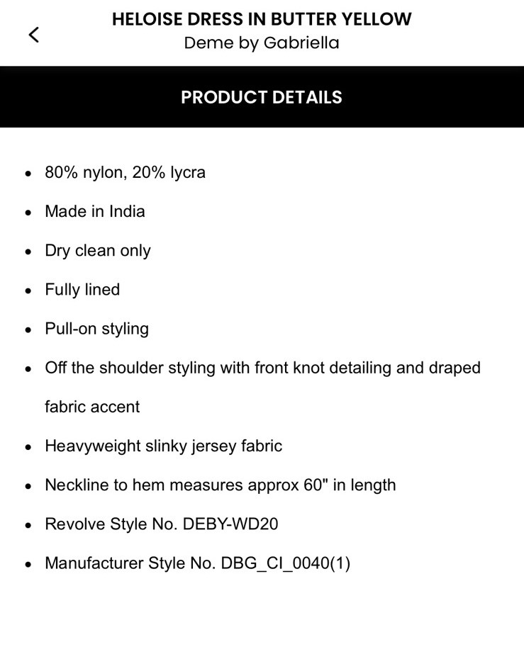 NWT Deme By Gabriella Off Shoulder Heloise Dress $380 Size S