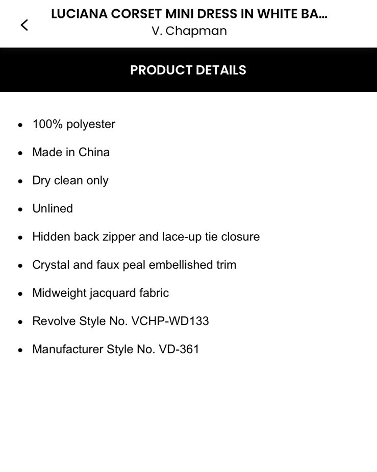 NWT V. Chapman Luciana Corset In Mini Dress $545 Size 4