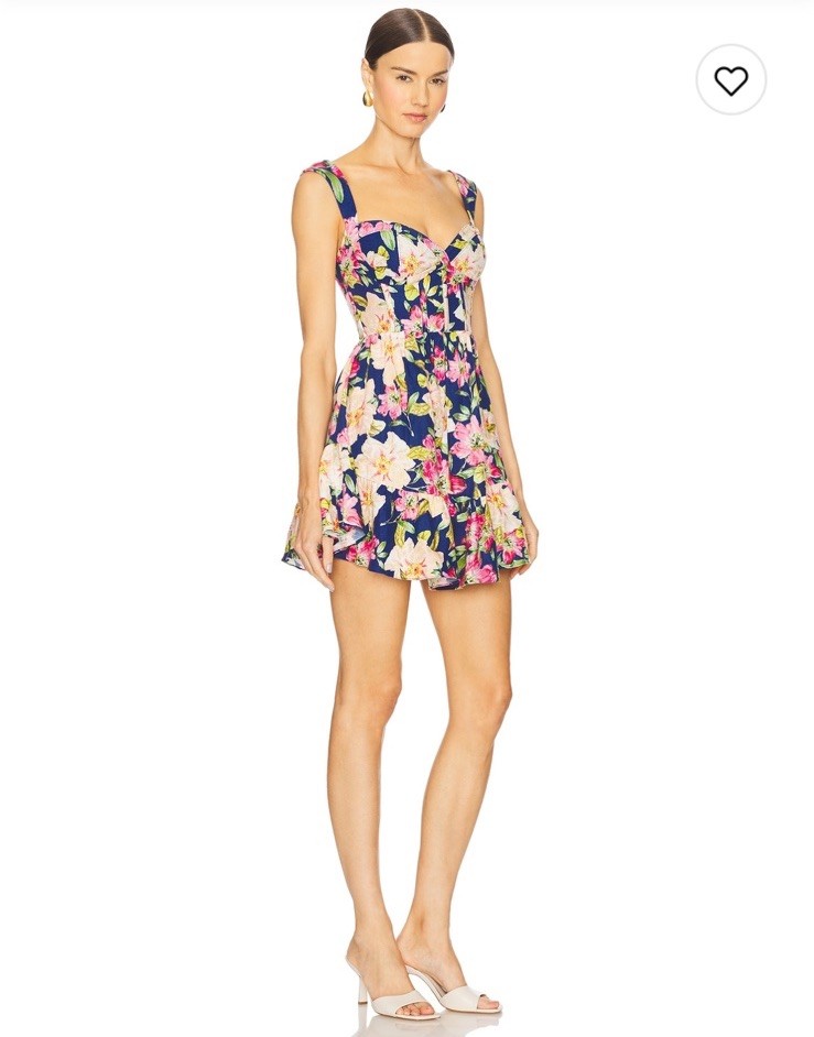 NWT Yumi Kim Sylvia Dress In Garden Navy $228 Size M
