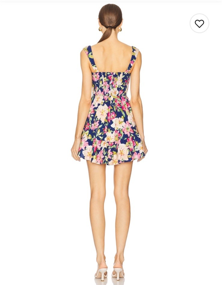 NWT Yumi Kim Sylvia Dress In Garden Navy $228 Size M