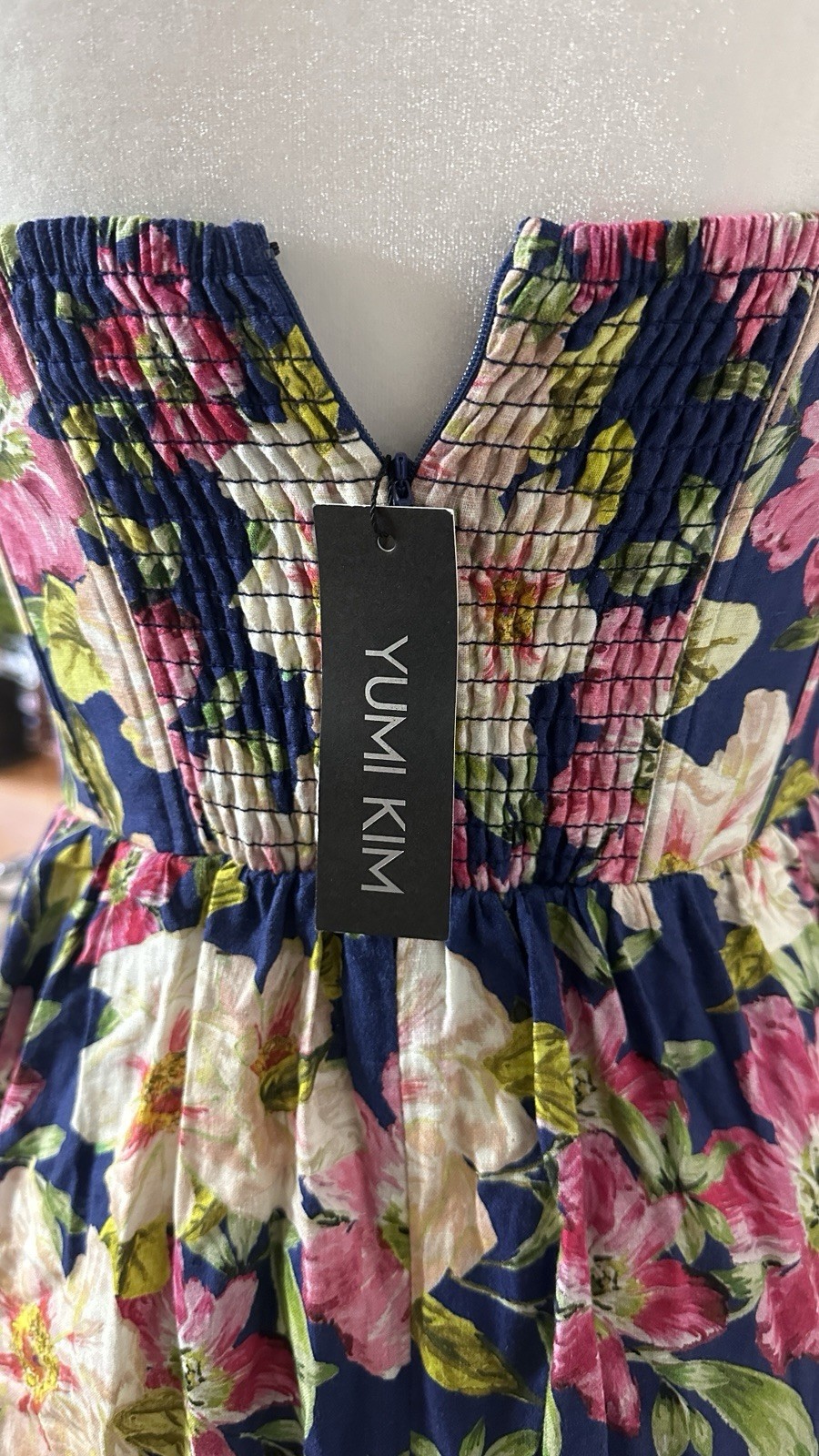 NWT Yumi Kim Sylvia Dress In Garden Navy $228 Size M