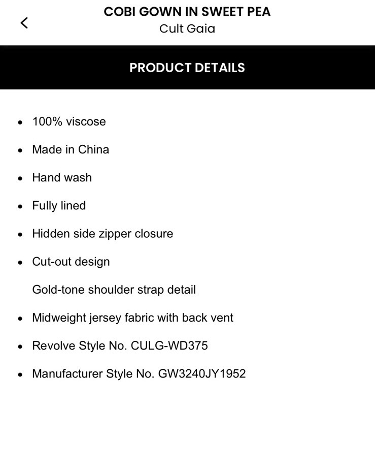 NWT Cult Gia Cobi Gown In Sweet Pea $898 Size XS