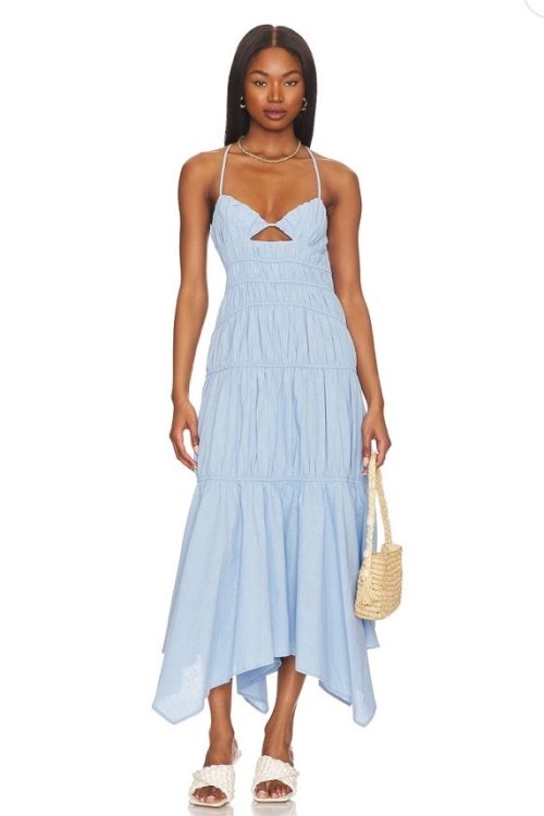 NWT SNDYS Tahlia Dress In Blue Size S