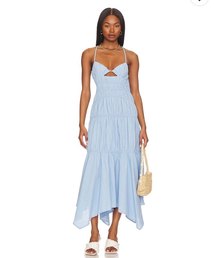 NWT SNDYS Tahlia Dress In Blue Size S