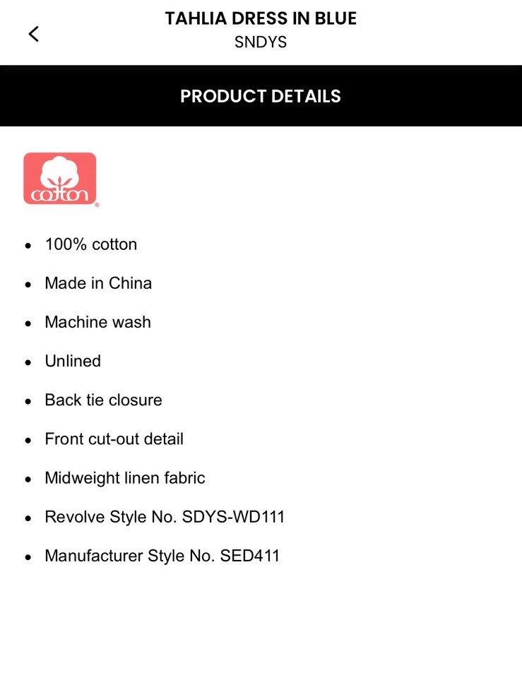 NWT SNDYS Tahlia Dress In Blue Size S