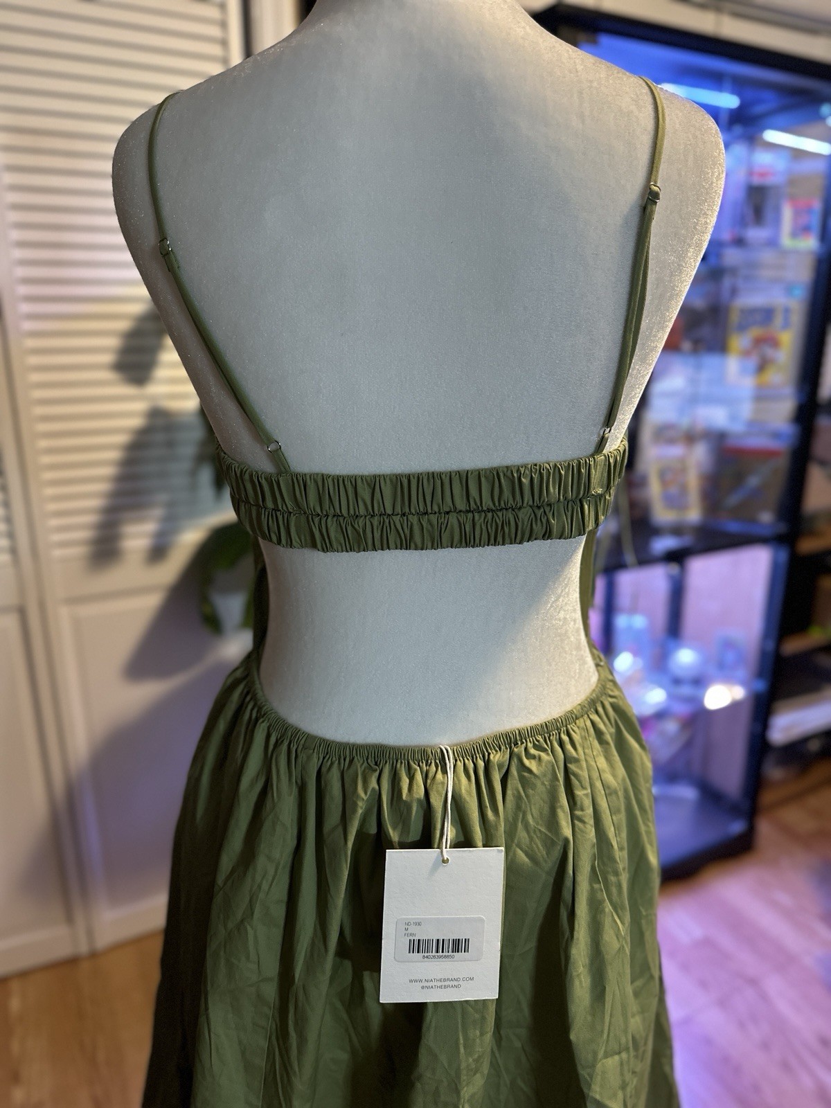NWT NIA Destene Dress In Pesto Size S