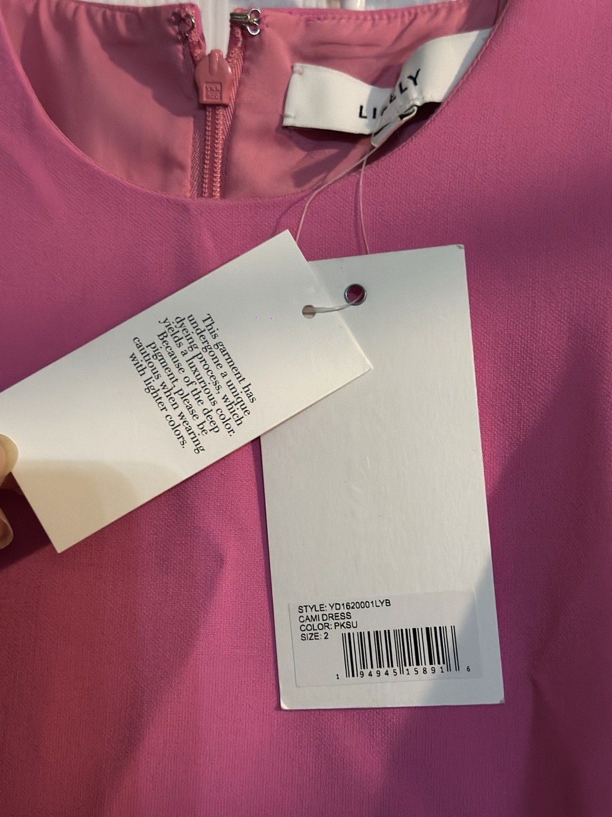 NWT Likely Cami Dress In Pink Sugar $328 Size 2