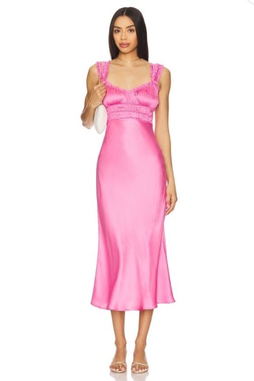 NWT Astr The Label Enola Dress In Pink Size L