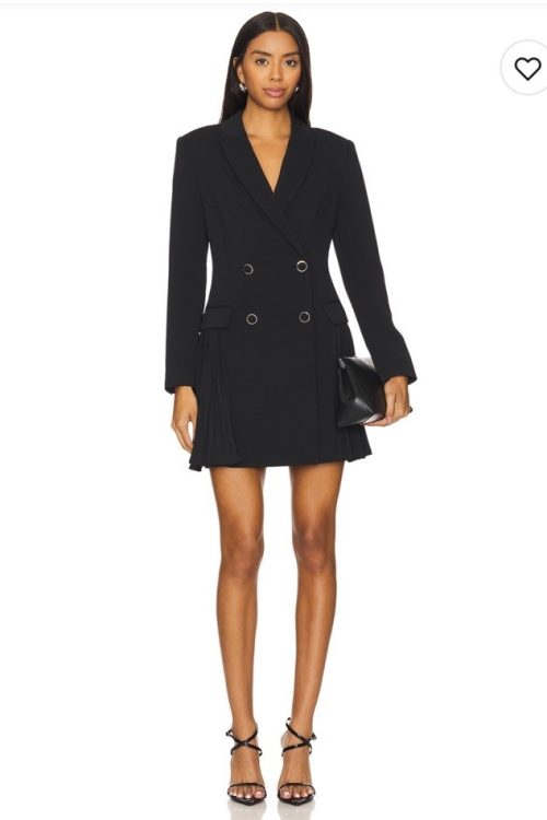NWOT Milly Noora Blazer Dress In Black $495 Size 0