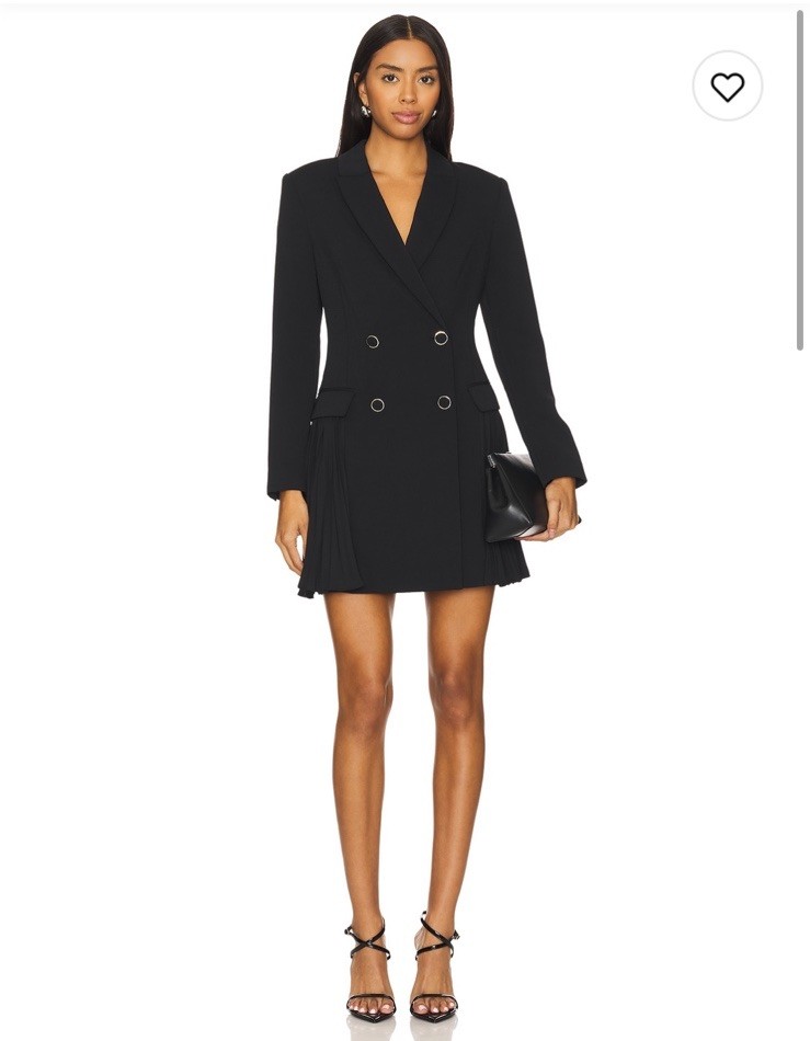 NWOT Milly Noora Blazer Dress In Black $495 Size 0
