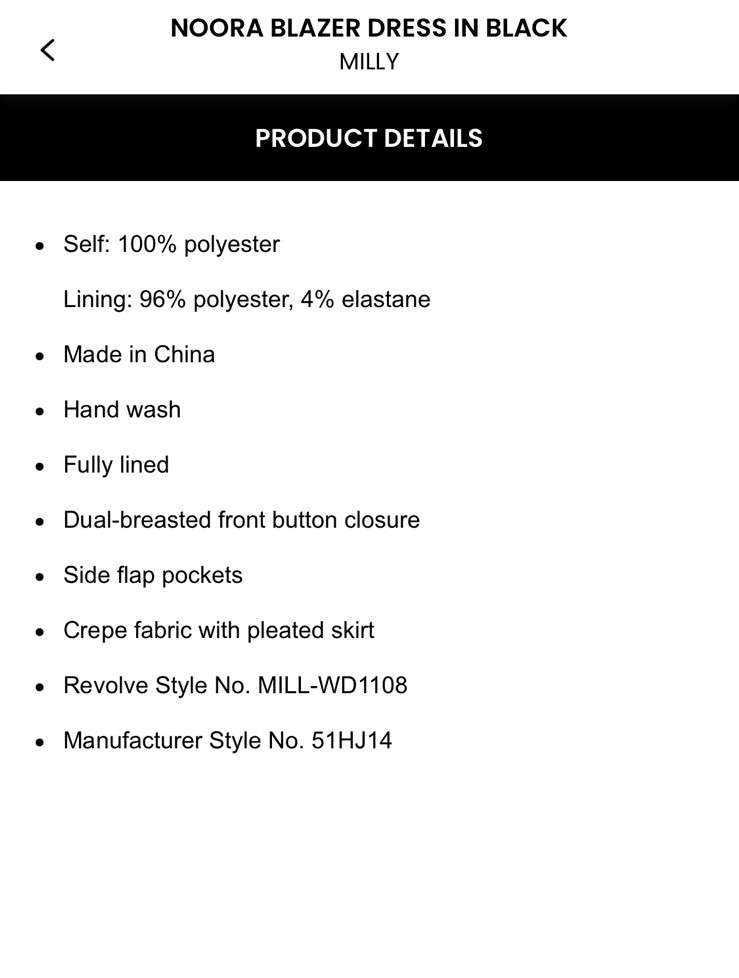 NWOT Milly Noora Blazer Dress In Black $495 Size 0