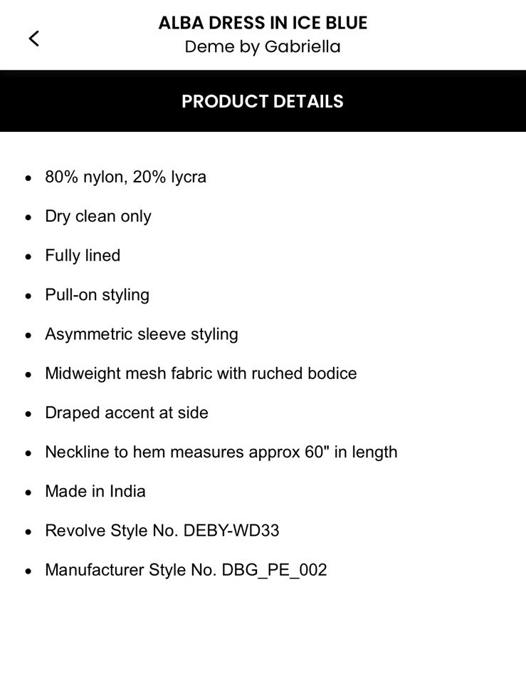 NWT Deme By Gabriella Alba Dress $395 Size S