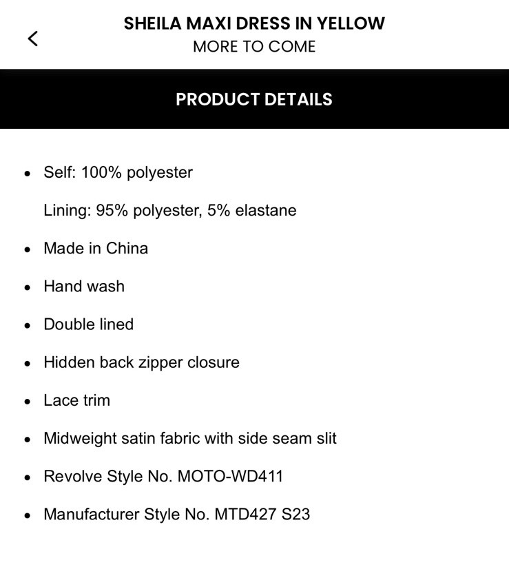 NWT More to Come Shelia Dress in Yellow Size XS