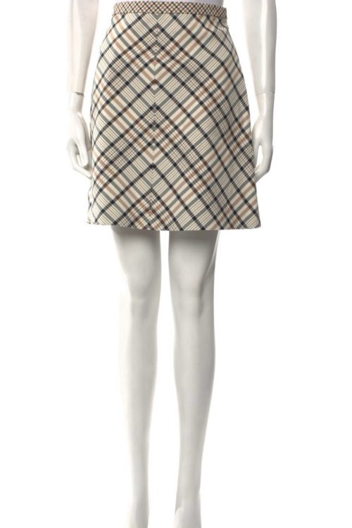 NWT St. John Plaid Mini Skirt Msrp $895 Size 2