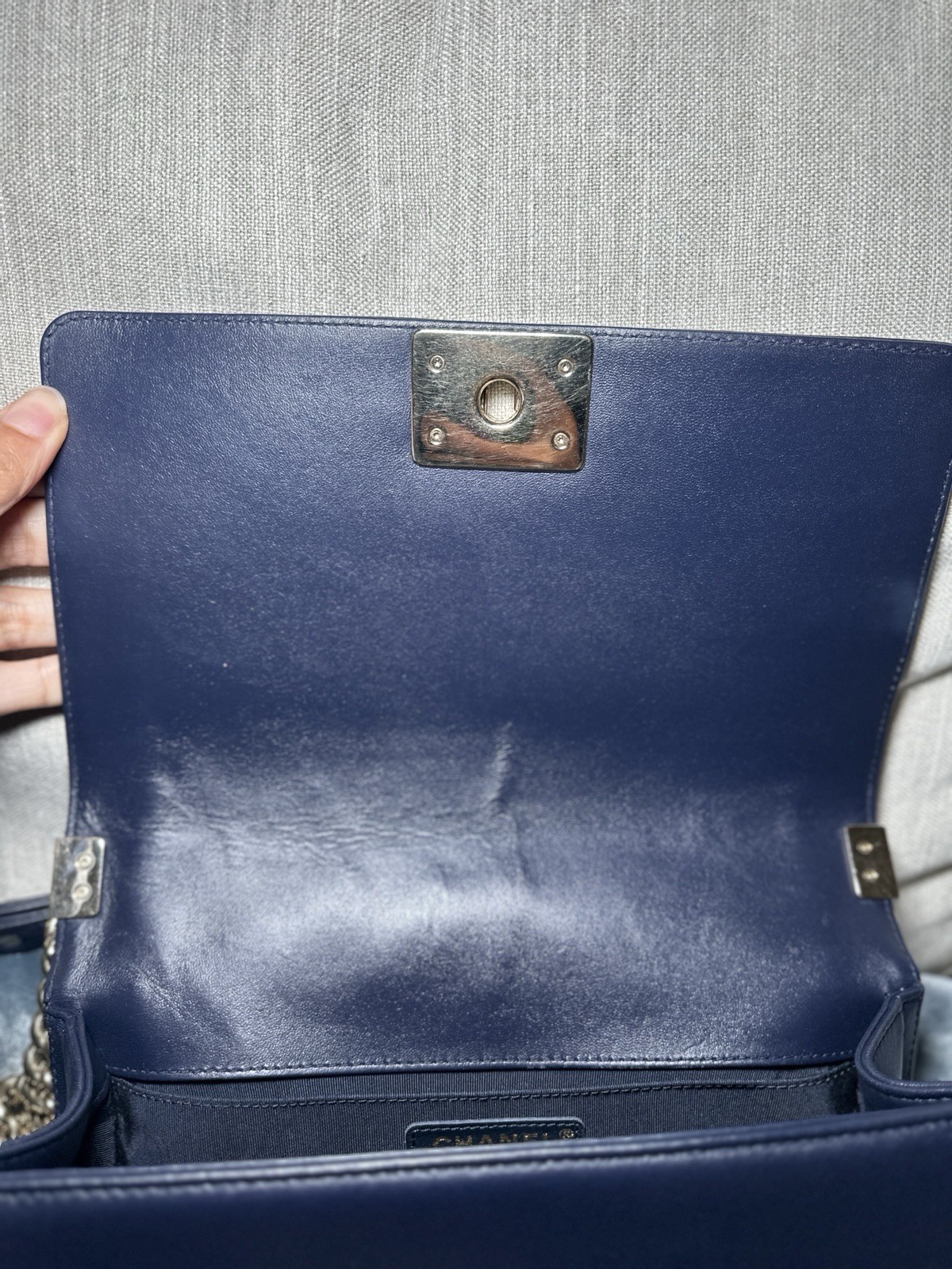 CHANEL LAMB SKIN LEBOY MEDIUM CHAIN SHOULDER BAG