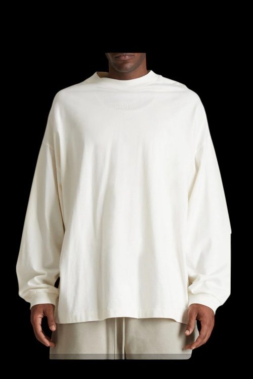 FEAR OF GOD – ESSENTIALS Core Long Sleeve Tee T-Shirt | Cloud Dancer | Size L