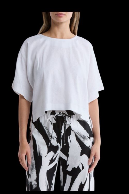 NWOT DKNY SHORT SLEEVE LINEN TOP