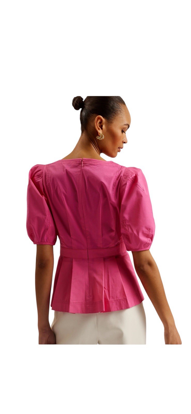 NWT TED BAKER PEPLUM BALLOON SLEEVES TOP