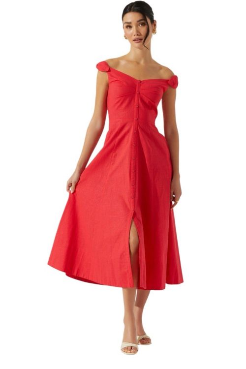 NWOT ASTR THE LABEL LINEN DRESS- BROKEN ZIPPER