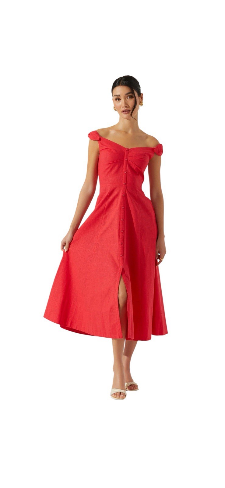 NWOT ASTR THE LABEL LINEN DRESS- BROKEN ZIPPER