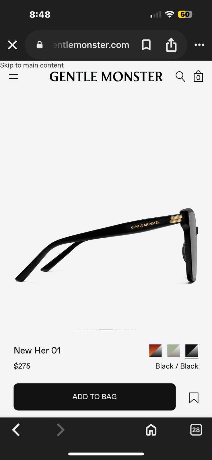 COMPLETE SET GENTLE MONSTER HER 01 Sunglasses