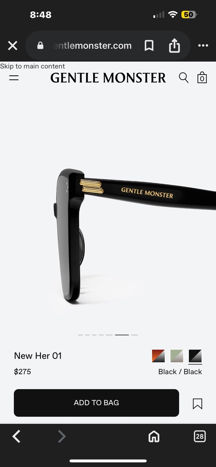 COMPLETE SET GENTLE MONSTER HER 01 Sunglasses