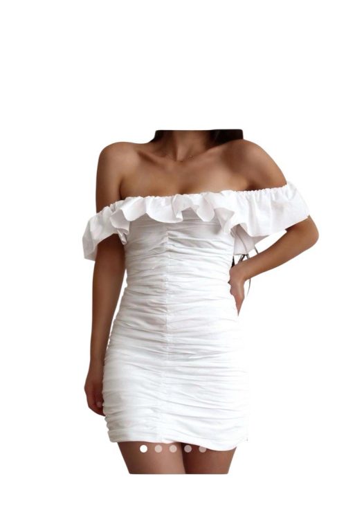 NWT ZARA OFF SHOULDER WHITE DRESS