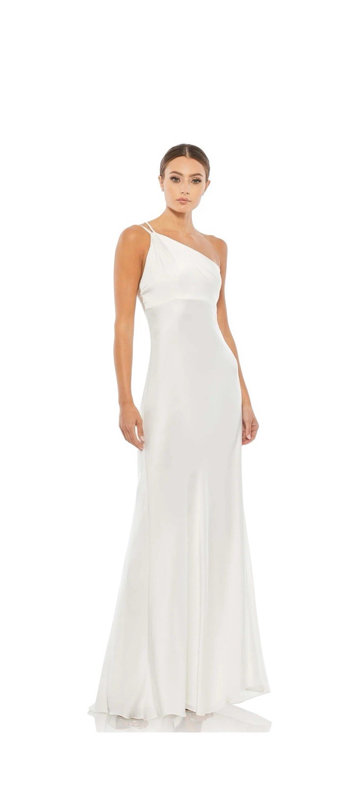 NWT MAC DUGGAL DOUBLE STRAP SATIN GOWN