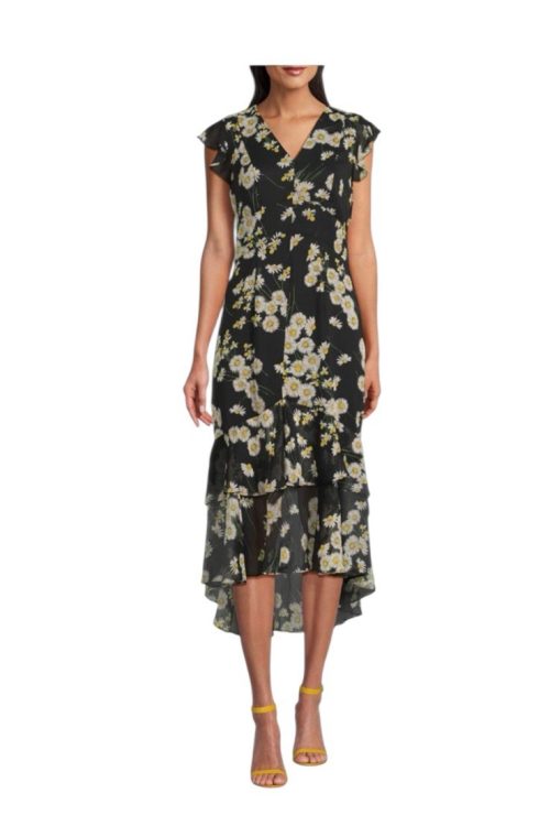 NWT TOMMY HILFIGER FLORAL DRESS NEEDS OF ZIPPER REPLACEMENT.