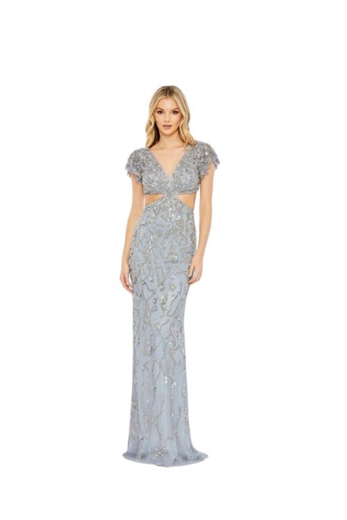 NWT MAC DUGAL EMBELLISH Beaded Gown MSRP 598
