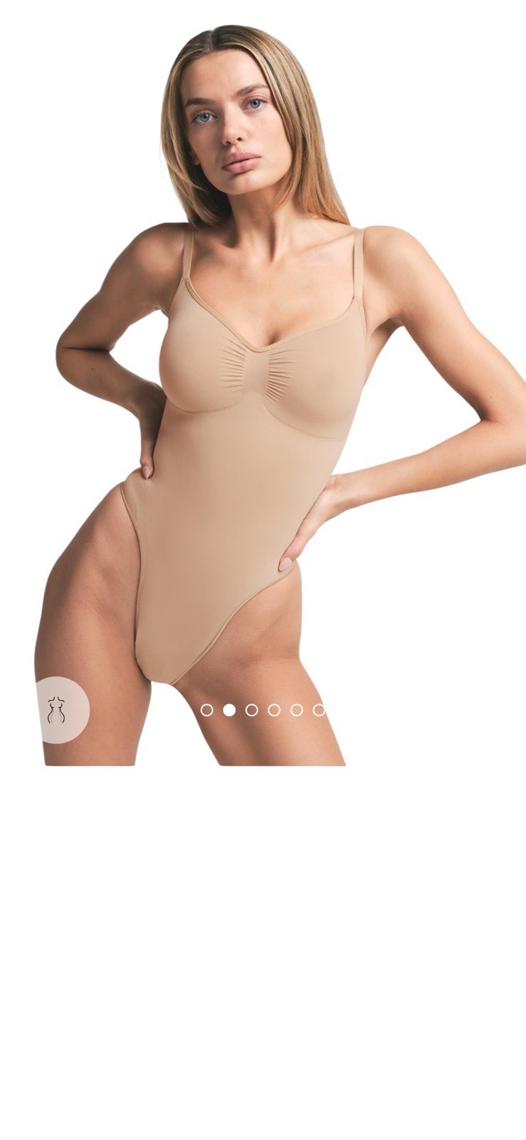 SKIMS Seamless Sculpt Thong Bodysuit in Clay Size Medium NWOT