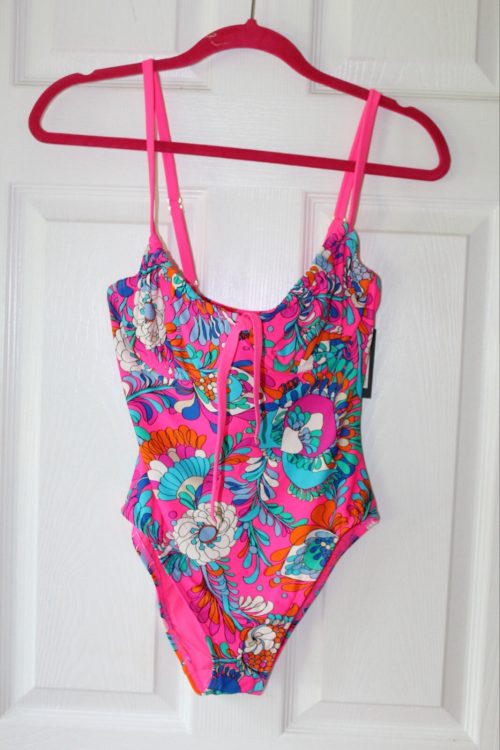 NWT Kate Spade Radiant Pink One Piece Bikini Size Small