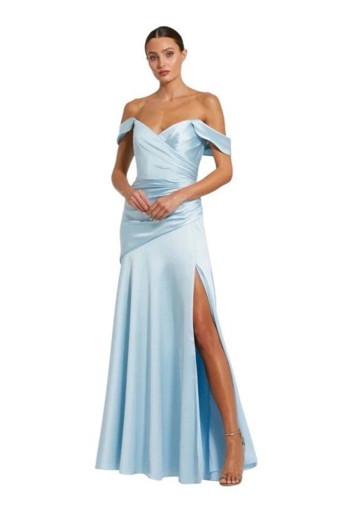 NWT MAC DUGGAL FRENCH BLUE EVENING GOWN
