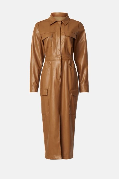 Marissa Webb X RTR Front Slit Leather Dress Msrp $430