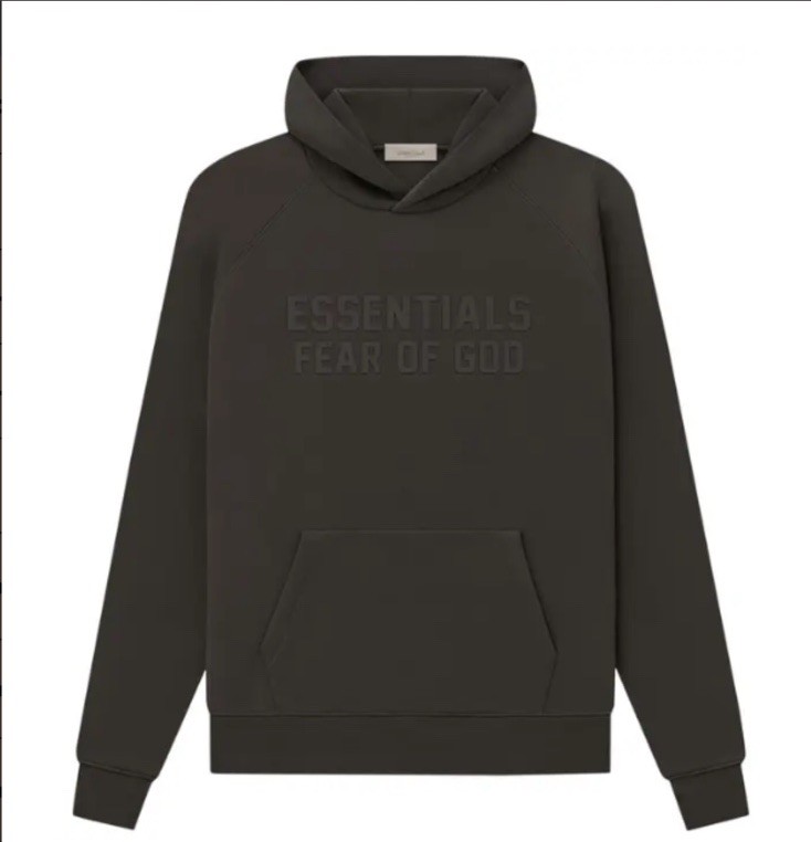 NWT Fear Of God Essential Off Black Hoodie Size L