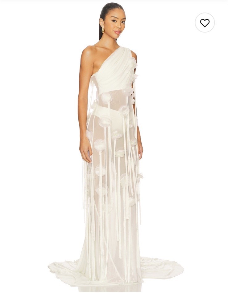 NWT Deme By Gabriella Flora Dress In Off White $450 Size XS