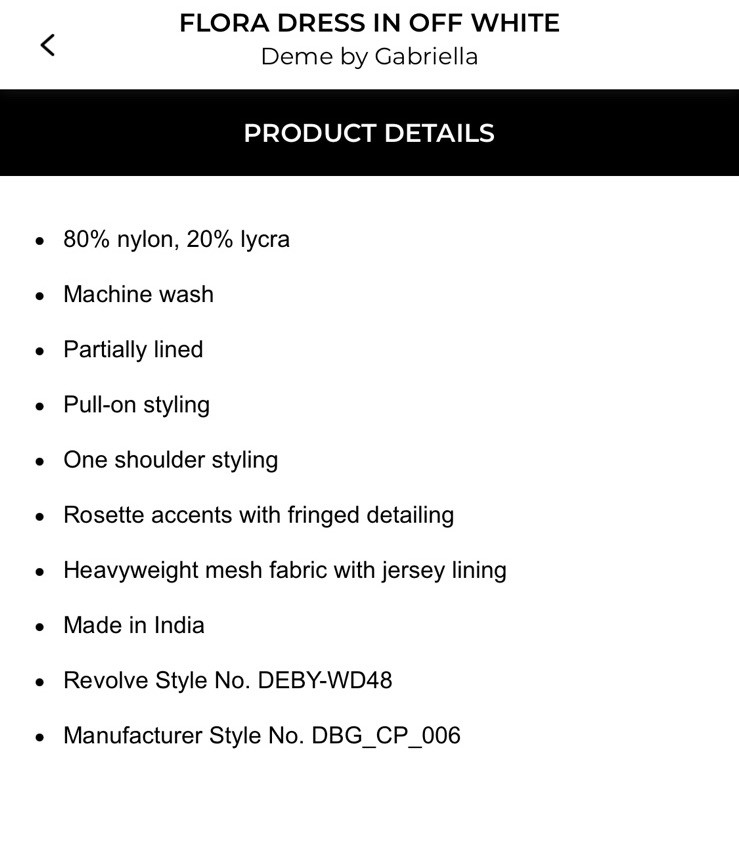 NWT Deme By Gabriella Flora Dress In Off White $450 Size XS