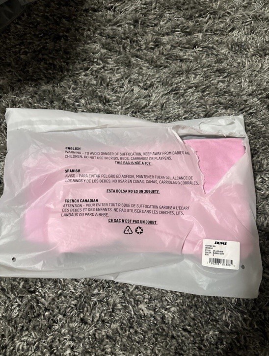 NWT Skims Cotton Rib Leggings Bubblegum Size S-Limited Edition