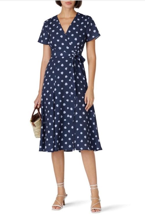 Slate And Willow Ditsy Floral Wrap Dress $297 Size S